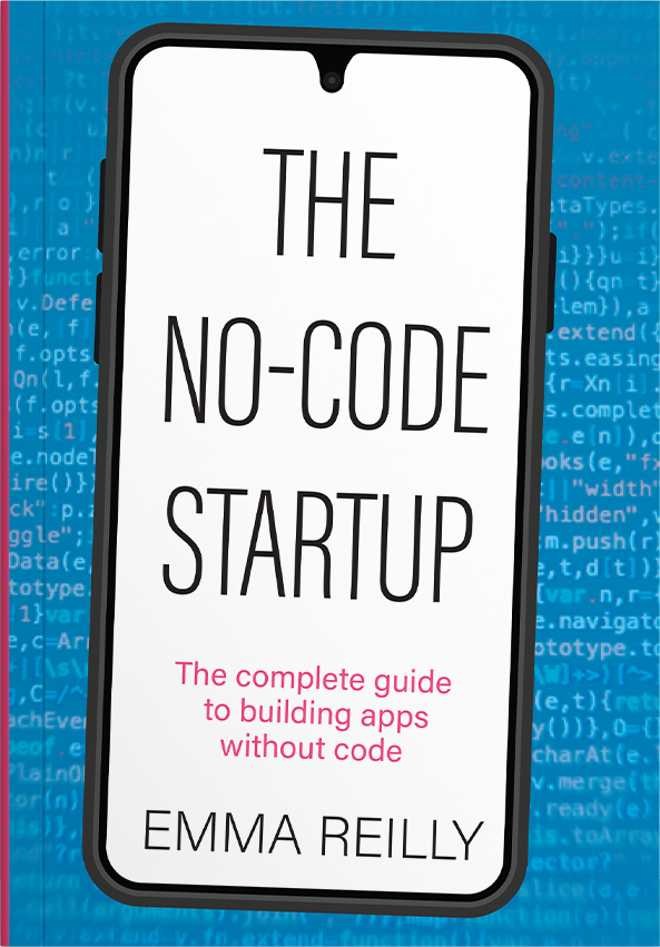 The No-Code Startup Book cover by Emma Reilly