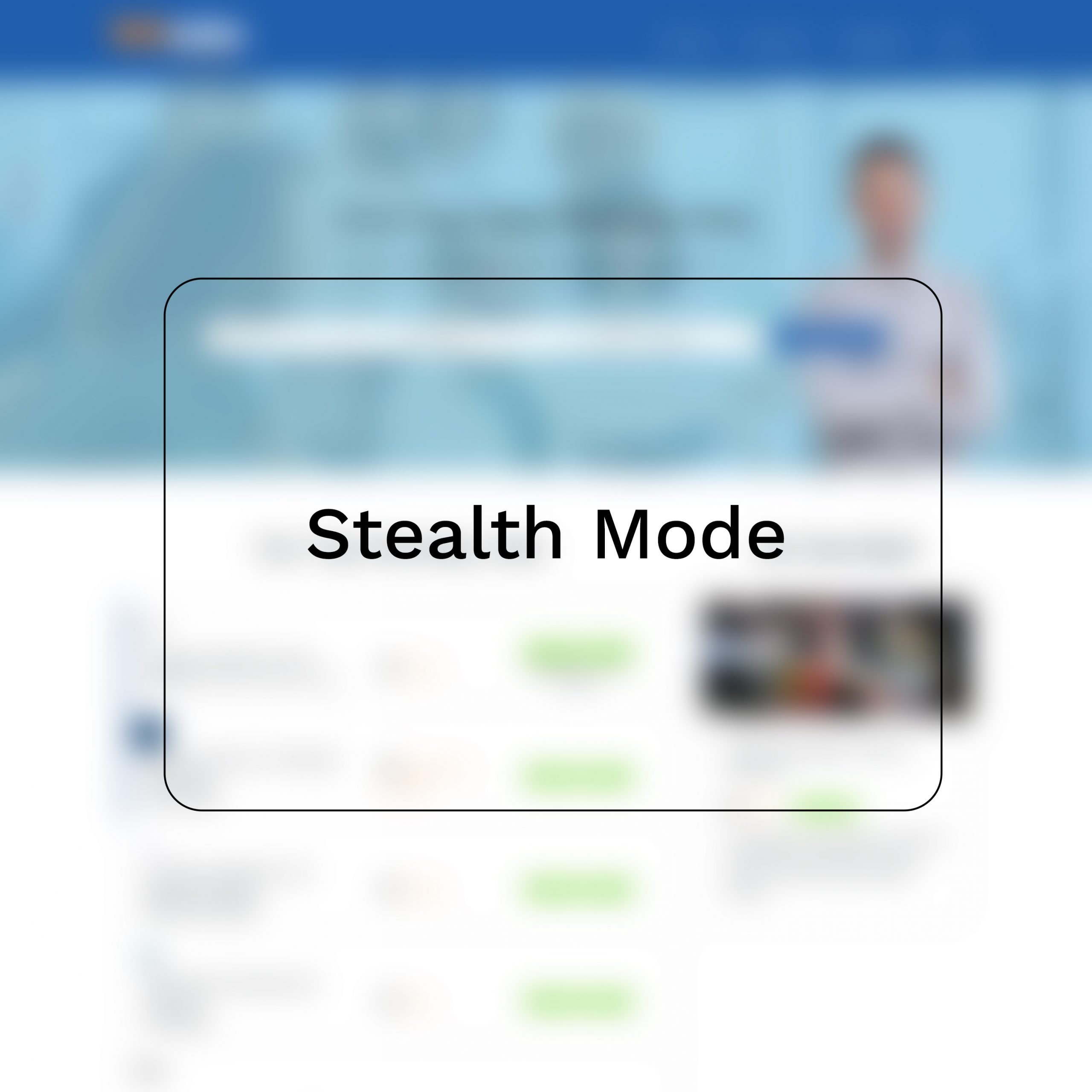 Website in stealth mode